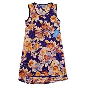 Simply Vera Vera Wang Sundress Women's Medium Sleeveless Purple Floral NWT